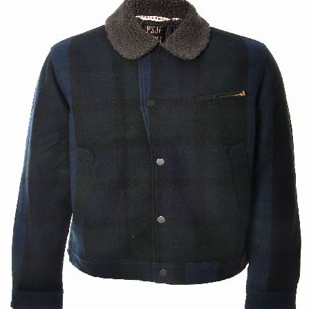 Paul Smith Jeans Wool Mix Check Coat