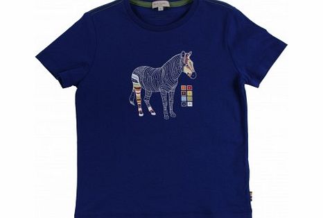 Hinderick zebra T-shirt Blue `3 years,4 years,6