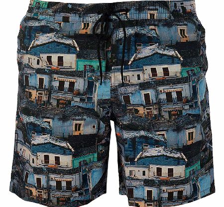 Paul Smith Long Classic Italian Roofs Print Swim