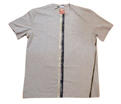 Mens 2 Stripe front t-shirt