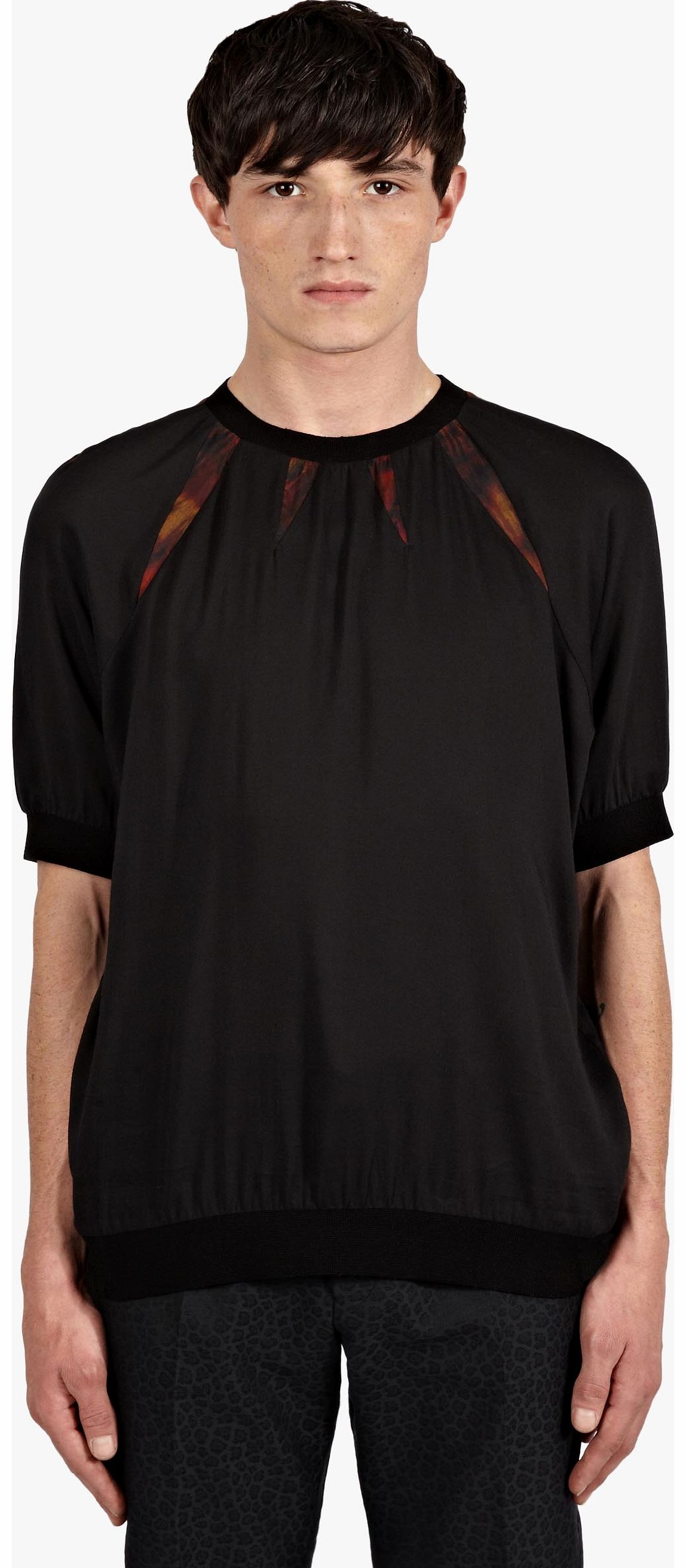 Paul Smith Mens Black Tie-Dye Insert T-Shirt