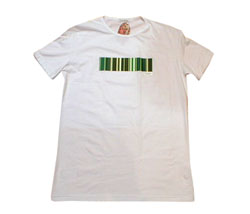 Paul Smith Mens Green stripe barcode t-shirt