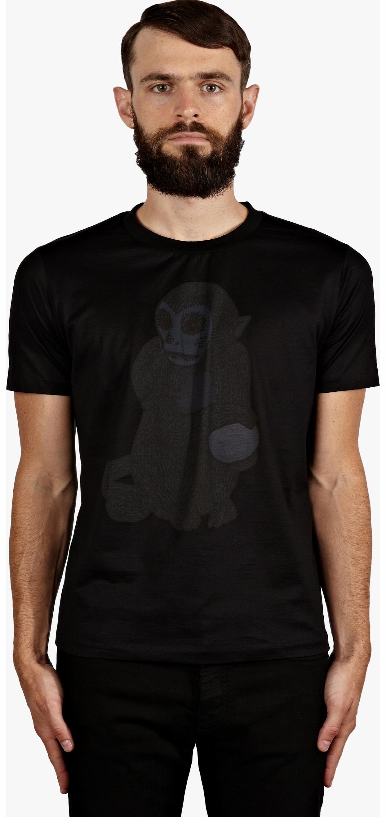 Mens Monkey Motif Cotton T-Shirt