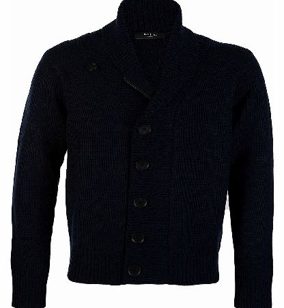 Paul Smith Shawl Neck Navy Cardigan