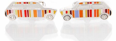 Signature Stripe Mini Cufflinks