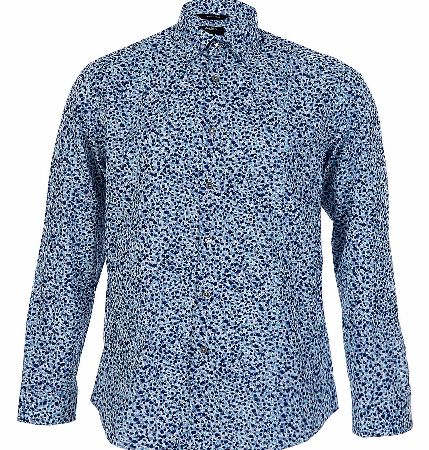 Paul Smith Sky Blue Brush Print Westbourne Shirt