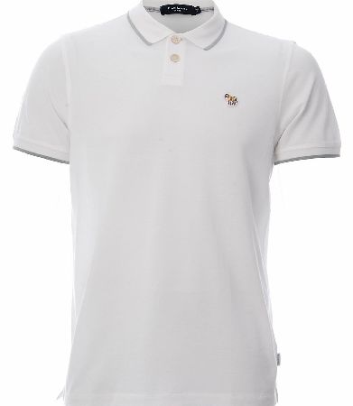Paul Smith Stripe Collar Polo White