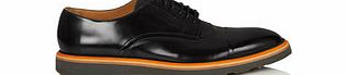 Paul Smith Thom black leather and orange trim shoes