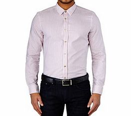 Paul Smith White and pink stripe pure cotton shirt