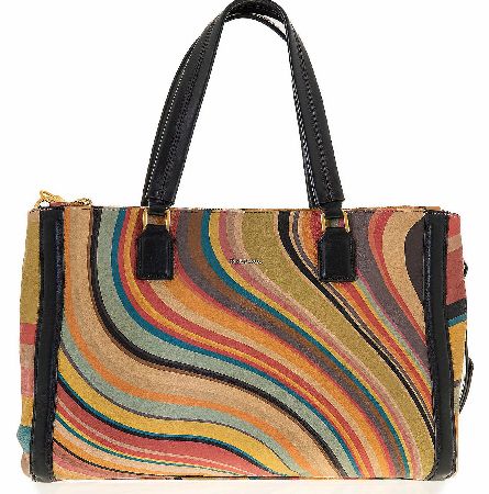 Womens Swirl Print Tote Hand Bag