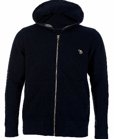Paul Smith Zip Front Hooded Top Navy