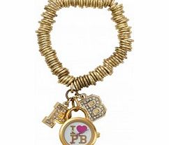 Pauls Boutique Ladies Gold Charm Bracelet Watch