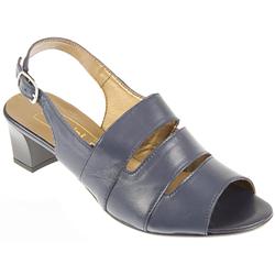 Pavacini Female Cad514 Leather Upper Comfort Sandals in Navy