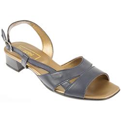 Pavacini Female Cad713 Leather Upper Comfort Sandals in Navy