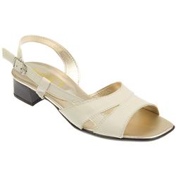 Pavacini Female Cad713 Leather Upper Comfort Sandals in Off White