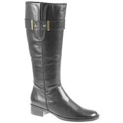 Pavacini Female Carm804 Leather Upper Textile Lining Comfort Boots in Black