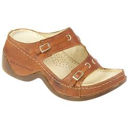 Female Kary706 Leather Upper Leather Lining Comfort Summer in Brown, White