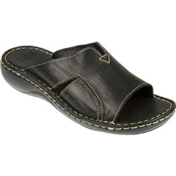 Pavers Comfort Female Faye Leather Upper Leather Lining Mules in Black, Brandy, White