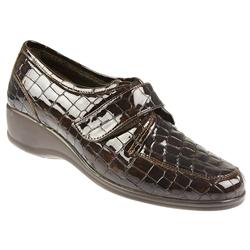 Pavers Female AKSU1001 Leather Upper Textile Lining Casual Shoes in BROWN CROC
