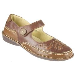 Pavers Female Avail902 Leather Upper Leather Lining Casual Shoes in Brown, Denim