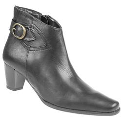 Pavers Female Cadsp801 Leather Upper Textile/Other Lining Comfort Ankle Boots in Black