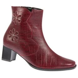 Pavers Female Cindy Leather Upper Boots in Black, Dark Brown, Red