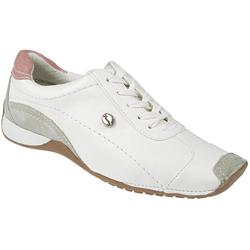 Female CORTIN902 Leather/Other Upper Textile Lining Casual Shoes in White-Silver
