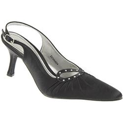 Pavers Female Don804 Textile Upper Comfort Sandals in Black Satin