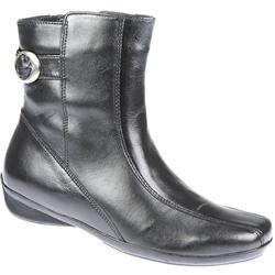 Pavers Female Dora Leather Upper Leather Lining Boots in Black, Burgundy