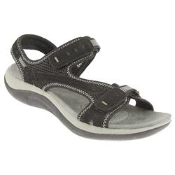 Female Earth912 Leather nubuck Upper Textile Lining Casual Sandals in Black, Blue, Brown