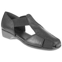 Pavers Female Flexx900 Leather Upper Casual Sandals in Black