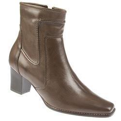 Pavers Female JEAN1000 Leather Upper Ankle in Dark Brown Leather