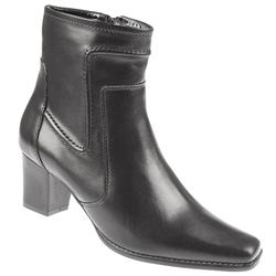 Pavers Female JEAN1000 Leather Upper Comfort Ankle Boots in Black Leather