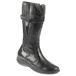 Female JEAN1002 Leather Upper Casual Boots in Black Leather