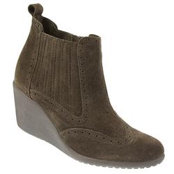 Female JEAN1004 Leather Suede Upper Casual Boots in Dark Brown Suede