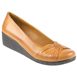 Pavers Female Kap901 Leather Upper Leather Lining Casual Shoes in Tobacco
