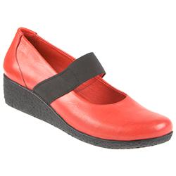 Pavers Female Kap902 Leather Upper Textile Lining Casual in Red