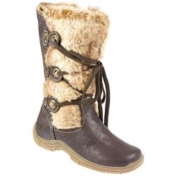 Pavers Female Novi808 Leather/Textile Upper Textile Lining Casual in Dark Brown