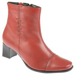 Pavers Female PKL1013 Leather Upper Textile/Other Lining Comfort Ankle Boots in Red