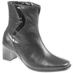 Pavers Female Pkl801 Leather Upper Textile/Other Lining Comfort Ankle Boots in Black, Black Multi, Brown Multi