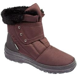Pavers Female Stella Textile Upper Boots in Black, Burgundy