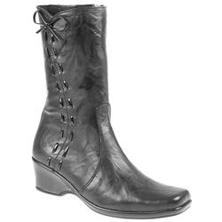 Pavers Female Stoc801 Leather Upper Textile Lining Calf/Knee in Black