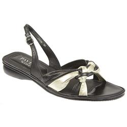 Pavers Female Wong704 Leather Upper Leather Lining Comfort Sandals in Black-Gold