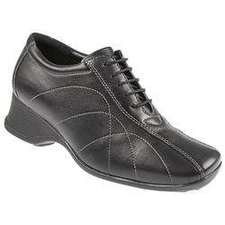 Pavers Female YORK1021 Leather Upper Leather Lining Casual Shoes in Black