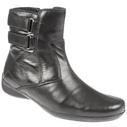 Female YORK1051 Leather Upper Textile Lining Casual Boots in Black