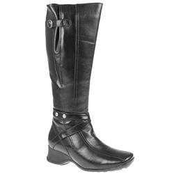 Pavers Female YORK1052 Leather Upper Leather/Textile Lining Casual Boots in Black