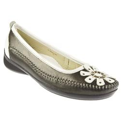 Pavers Female York901 Leather Upper Leather Lining Casual Shoes in Pewter-White, White-Beige, White-Navy