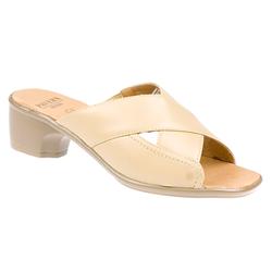 Pavers wide Female Sophie Leather Lining Mules in Beige