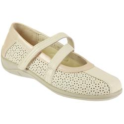 Pavers wide fit Female Guan903 Leather Upper Leather/Textile Lining Casual Shoes in Beige Gold, White Green