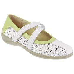 Pavers wide fit Female Guan903 Leather Upper Leather/Textile Lining Casual Shoes in White Green